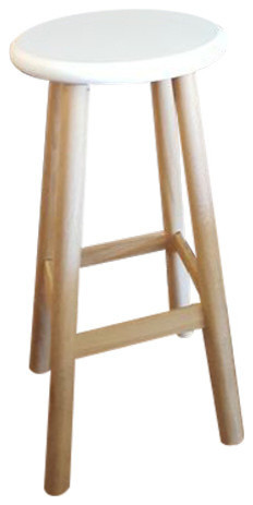 Handmade Solid Oak Kitchen Bar Stool Transitional Stools And Handmade Solid Oak Kitchen Bar Stool White