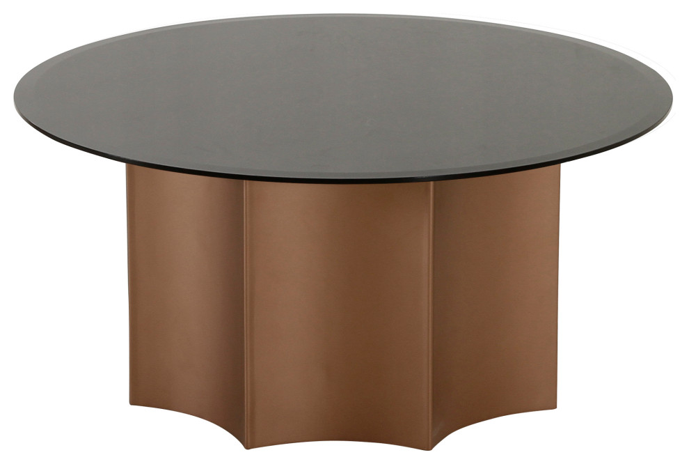 Modrest Ingram Modern Round Coffee Table Contemporary Coffee Tables