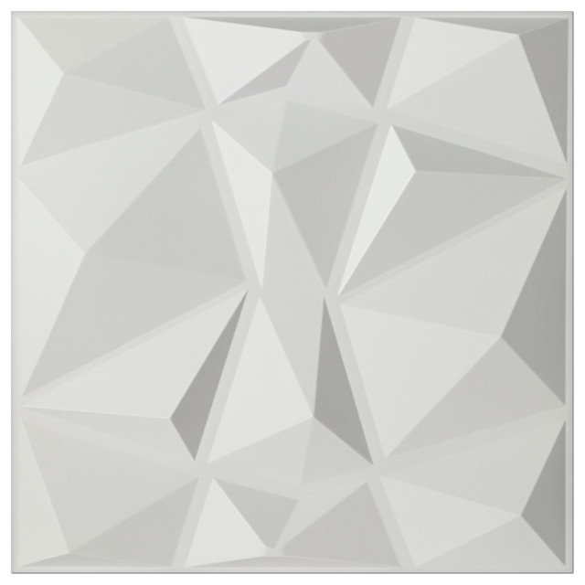 19 7 X19 Textures 3d Decorative Wall Panels Diamond Design Set Of 12 Contemporary By Art3d Llc Houzz - 3d Wall Texture Panels
