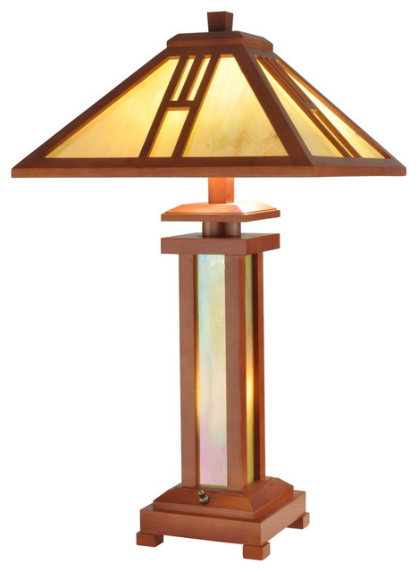 Dale Tiffany 2401 Wood Mission Table Lamp - Craftsman ...