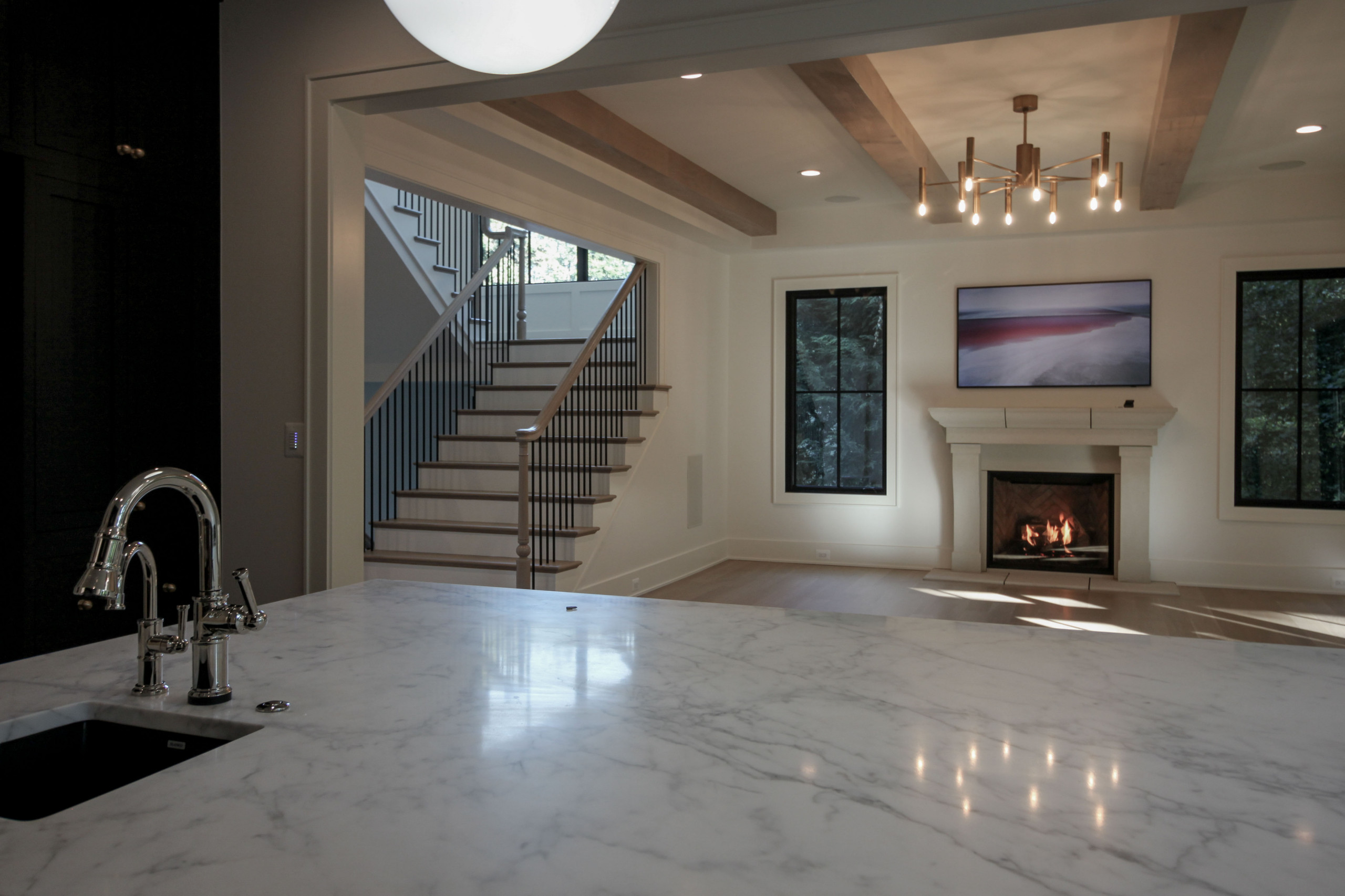 93_Captivating Light Wood Railing System with Black Spindles, Arlington VA 22207