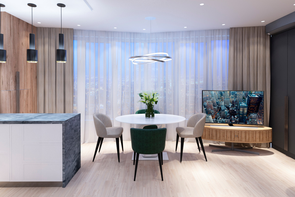 Современный стиль. Квартира 76 м2.