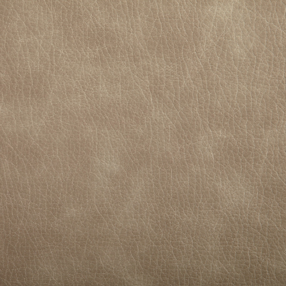 Sepia Beige Leather Grain Plain Solid Vinyl Upholstery Fabric