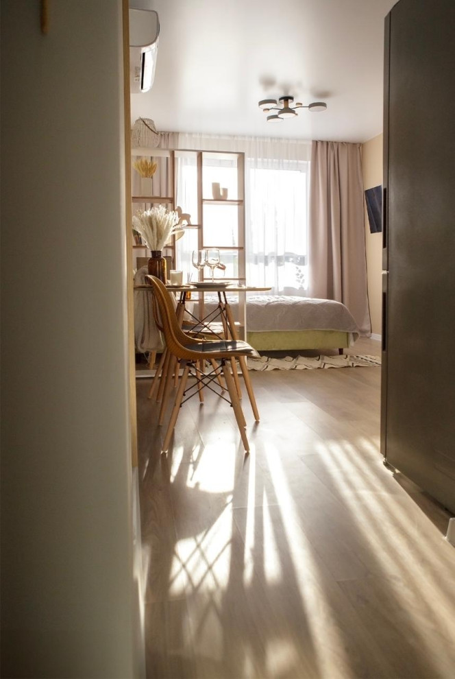 Редизайн интерьера студии с ремонтом от застройщика.