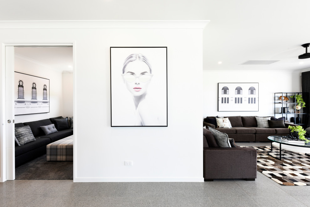 This is an example of a contemporary hallway in Sunshine Coast.