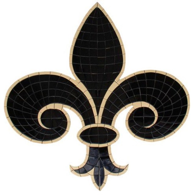 Fleur De Lis Ceramic Swimming Pool Mosaic Mediterranean Accent Fleur De Lis Ceramic Swimming Pool