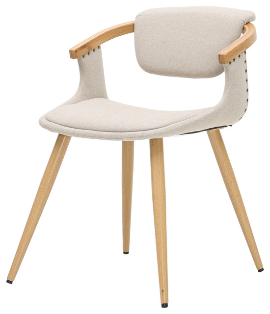 Darwin Fabric Bamboo Chair Stokes Linen Beige