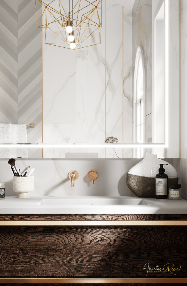 Дизайн проект ванной комнаты "Готовы к выходу из карантина"