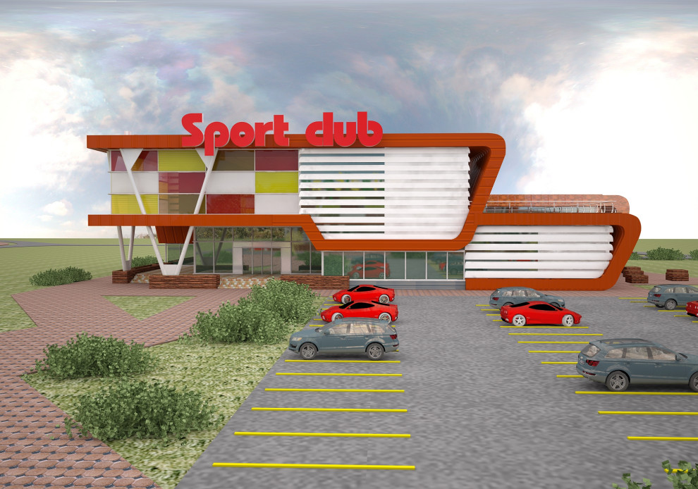 Архитектурный концепт центра семейного досуга и спорт клуба в городе Мелне