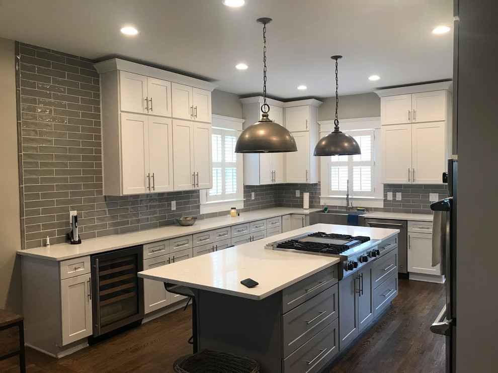 Beautiful Grey and White Custom Kitchen