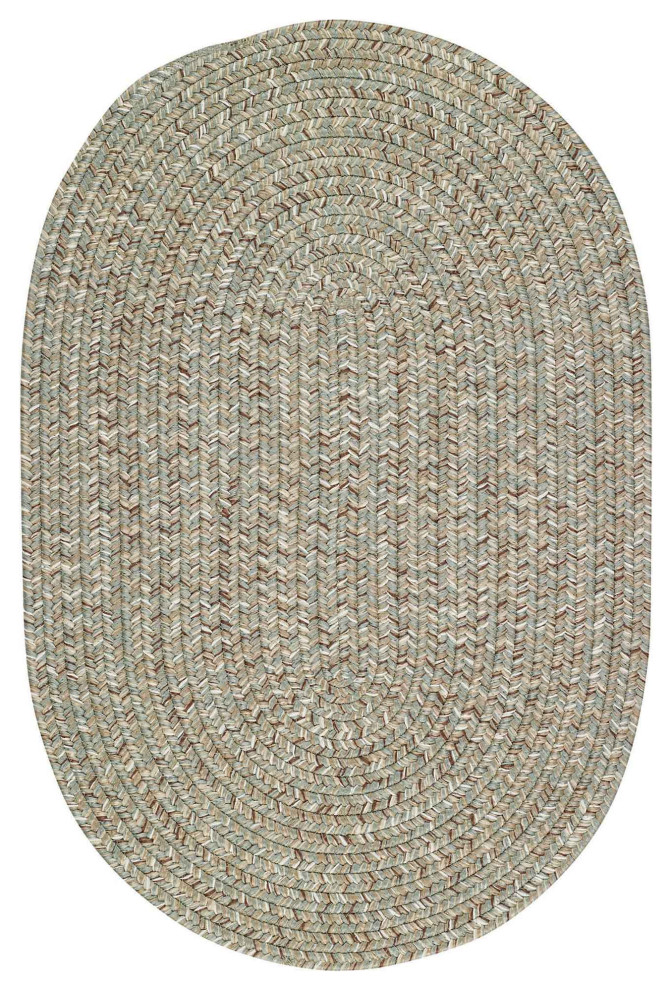 Capel Sea Pottery Carribbean 0110_450 Braided Rugs, 24"x8' Runner Oval