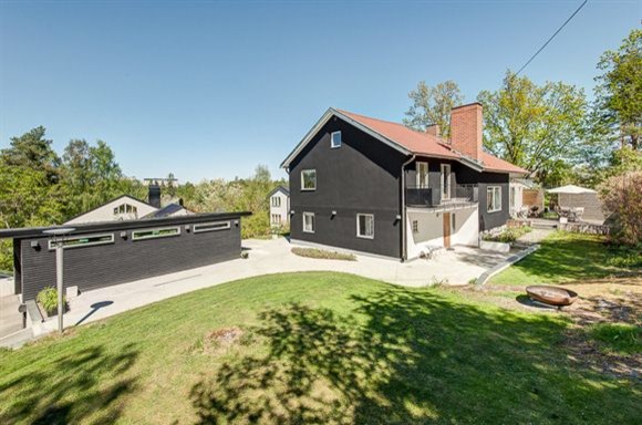 Efter om -och tillbyggnad american-traditional-exterior