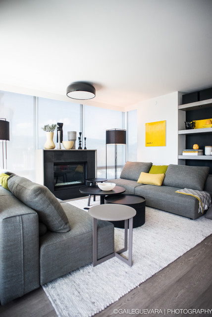 Coal Harbour Residence contemporain-salon