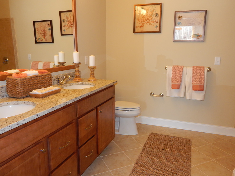 Dorwood Model Home Master Bathroom Beach Style Bathroom New York By Pj And Company Staging And Interior Decorating