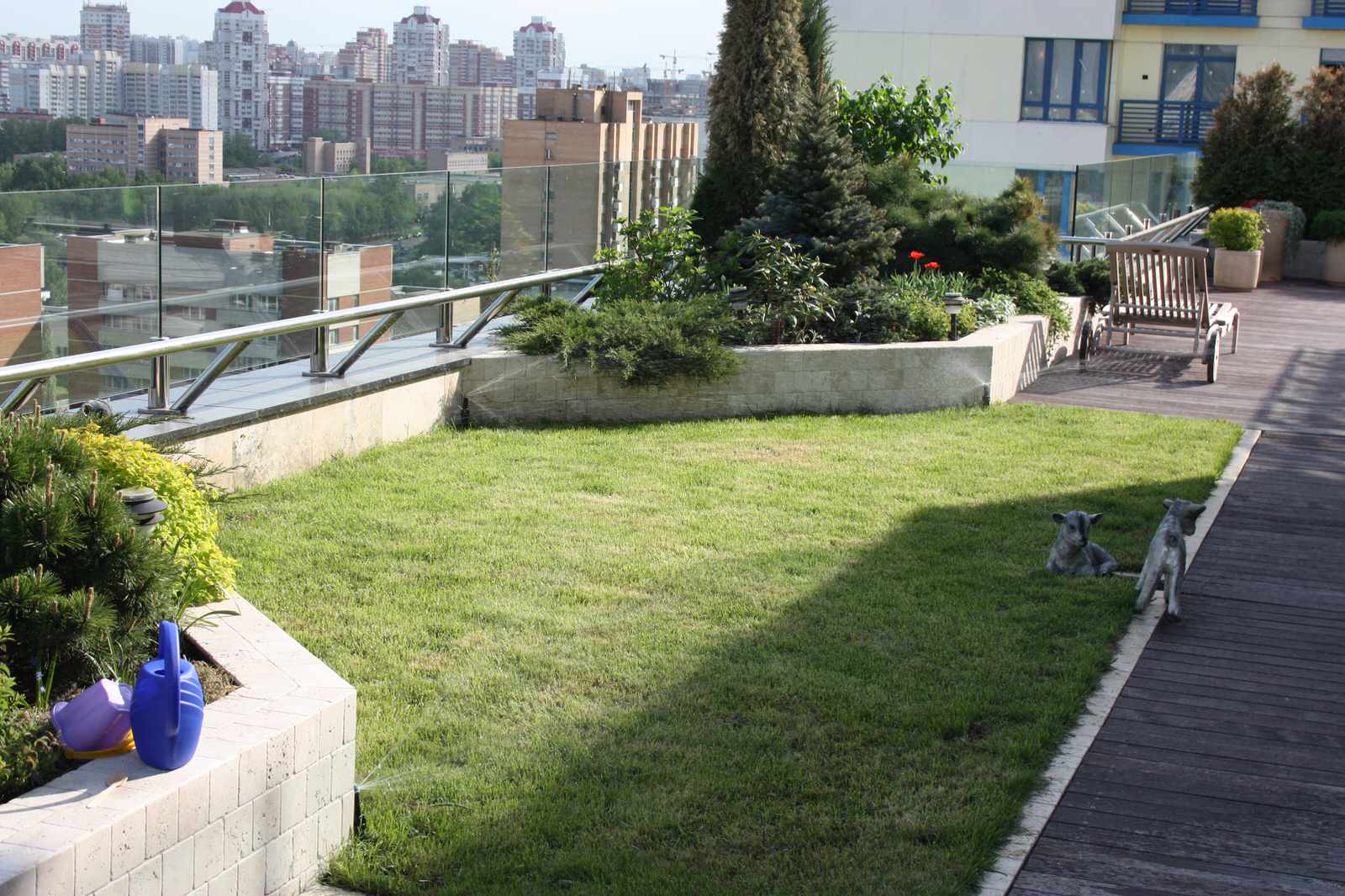 Автополив на крыше ул. Мосфильмовская