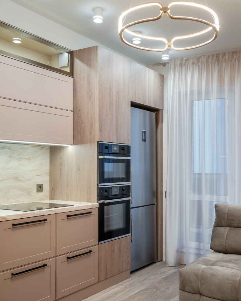 Кухня в нежных оттенках