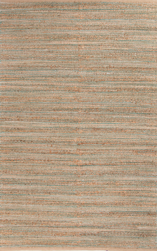 Naturals Solid Pattern Jute/ Cotton Taupe/Gray Area Rug ( 8x10 )