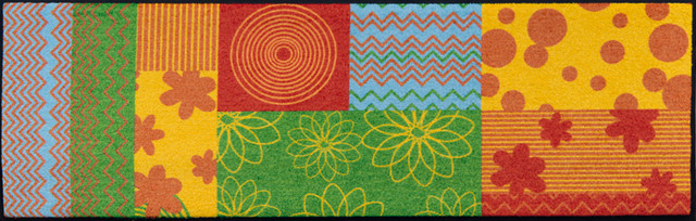 Easy Clean Flower Field Doormat, Large