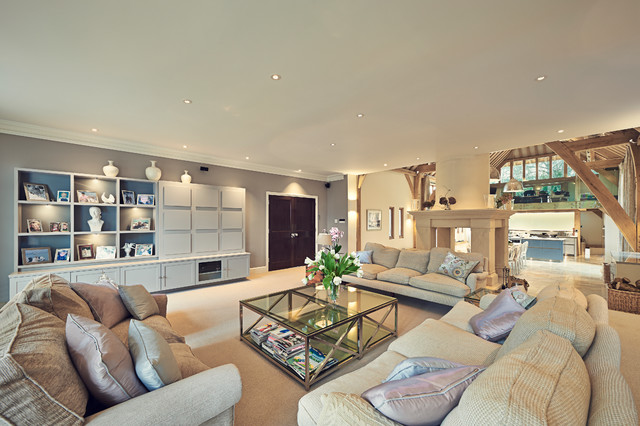 Barn conversion with style lantlig-vardagsrum