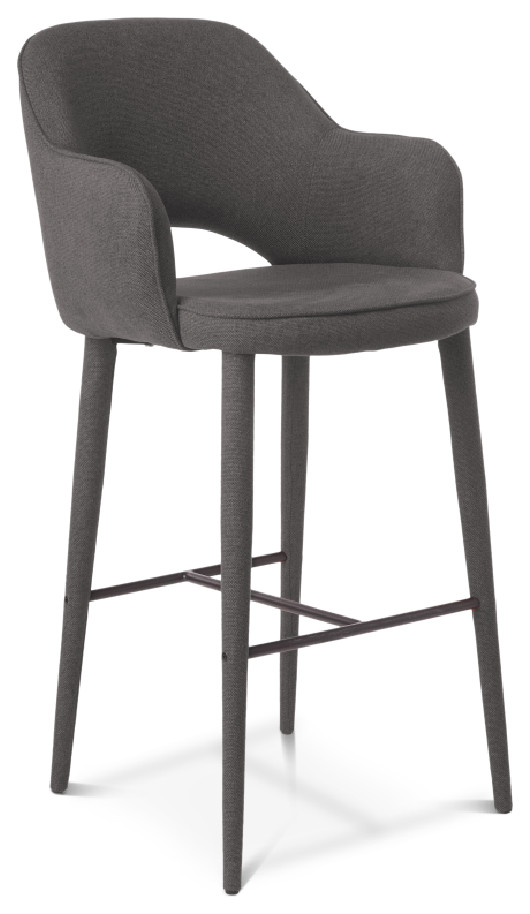 Modern Upholstered Bar Stool Pols Potten Cosy Midcentury Bar