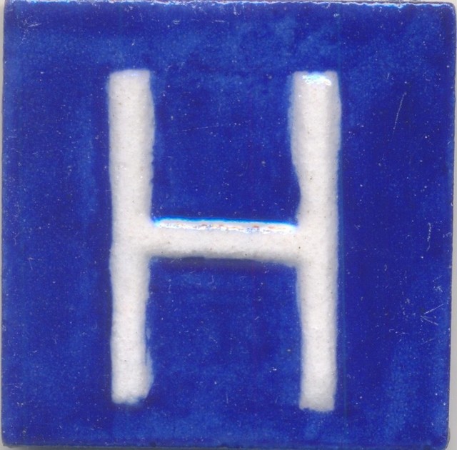 Ceramic Tiles 2"x 2", H, Set of 5 Tiles