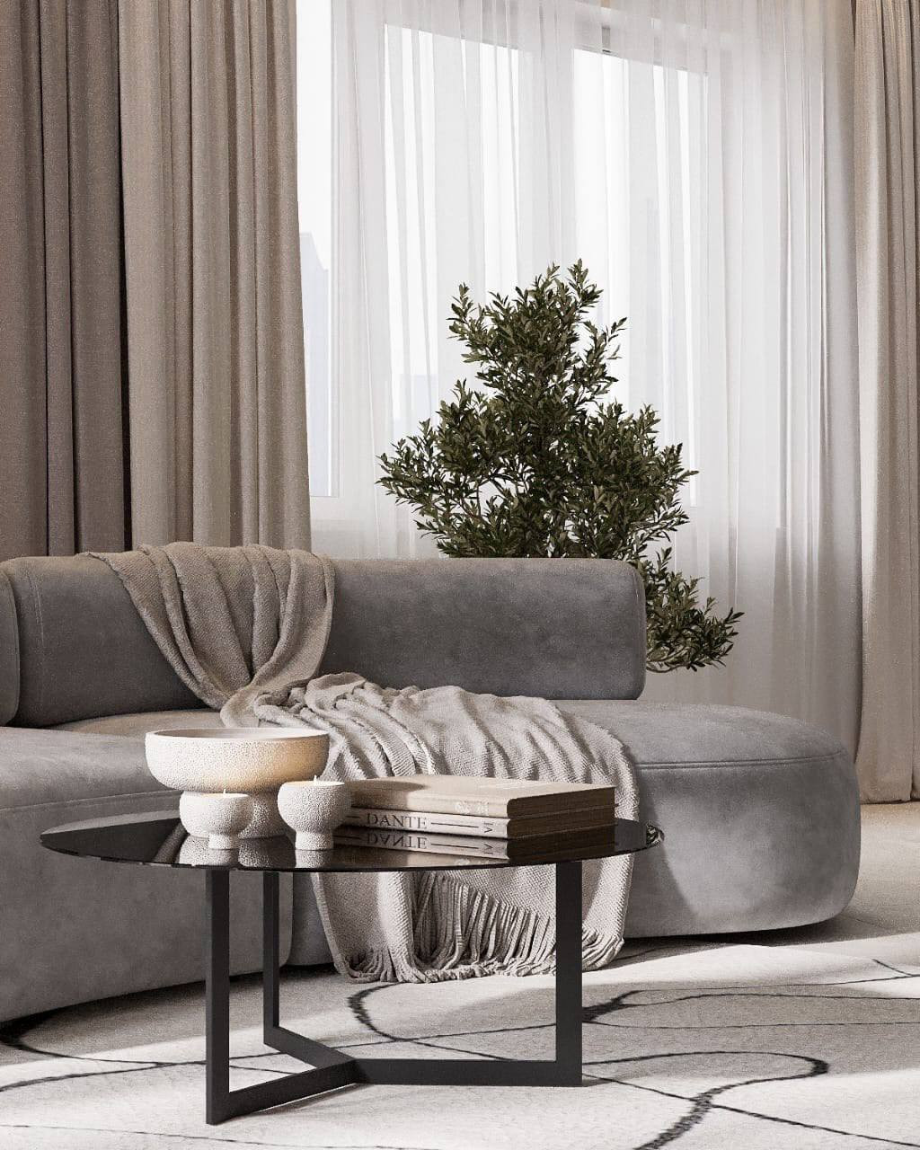 Проект Лилии Малой. Квартира с диваном Kenzo