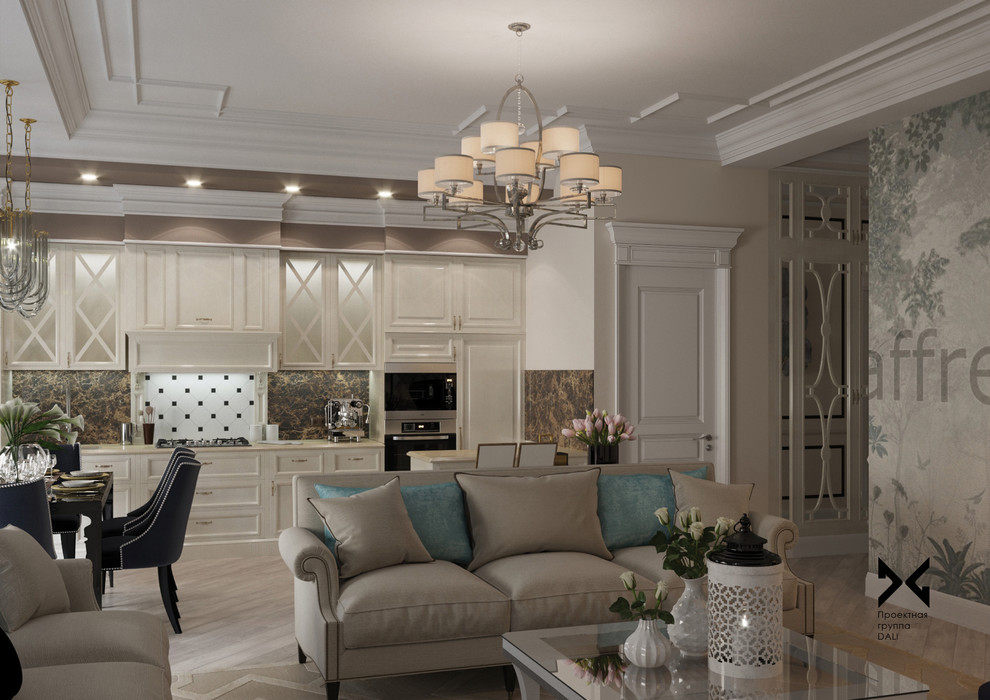 Квартира: "Элегантное спокойствие в неоклассическом стиле".