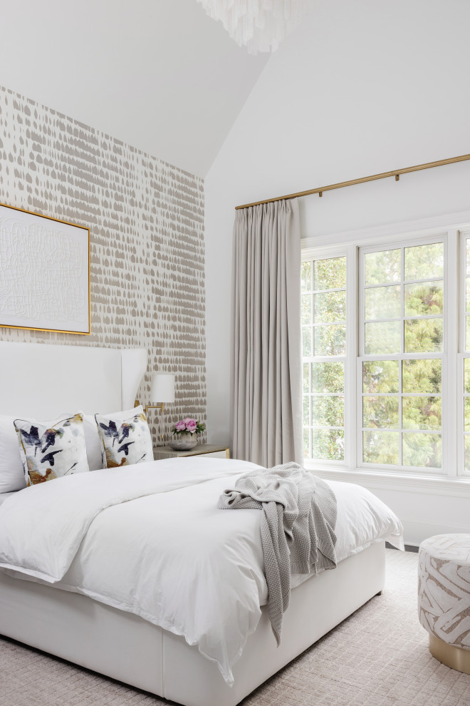 Inspiration for a transitional bedroom remodel in Charlotte