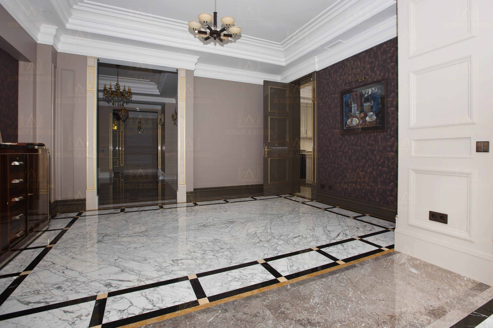 Пол из мрамора