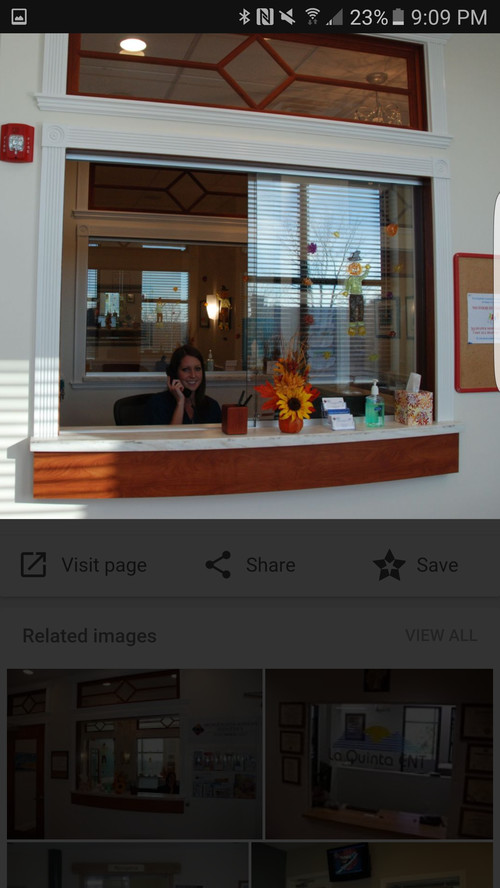 reception window installation