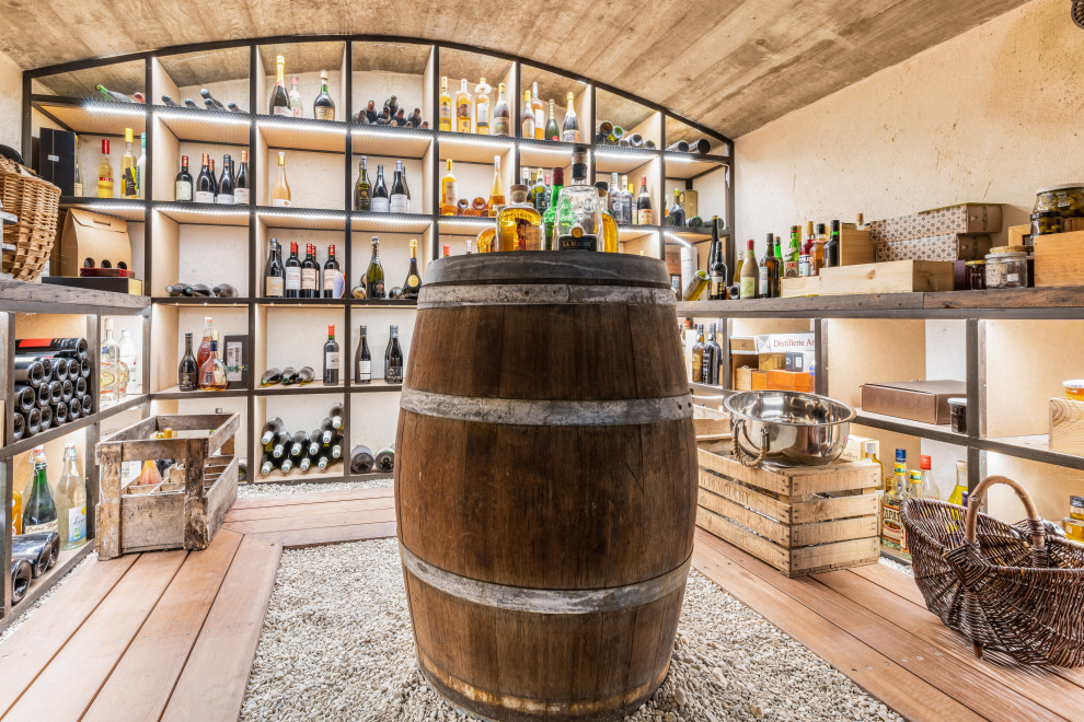 Design ideas for a farmhouse wine cellar in Paris.