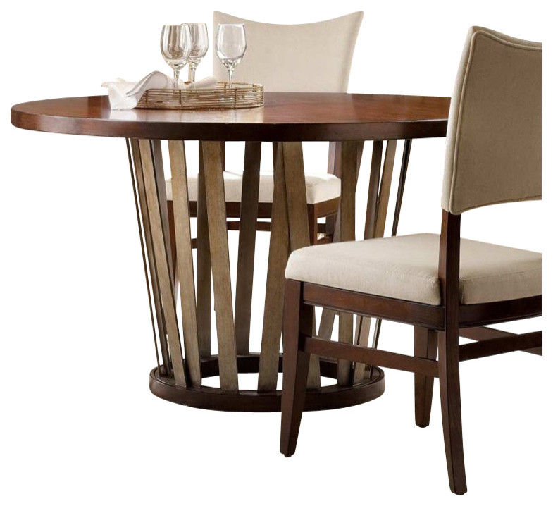 Hooker Furniture Lorimer Pedestal Dining Table in Warm Brown