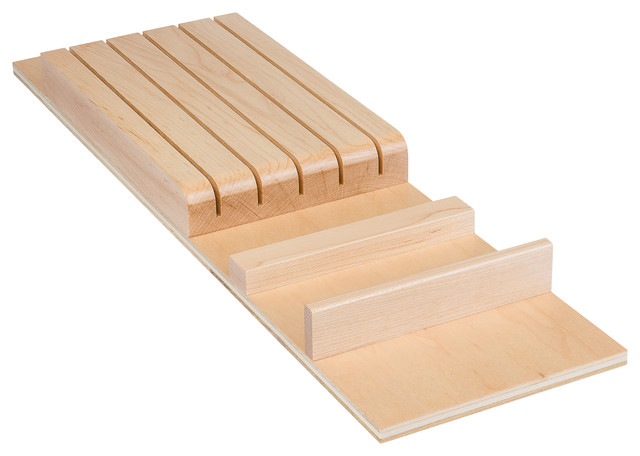 Century Components Kb6pf Wood Knife Block Tray Drawer Organizer