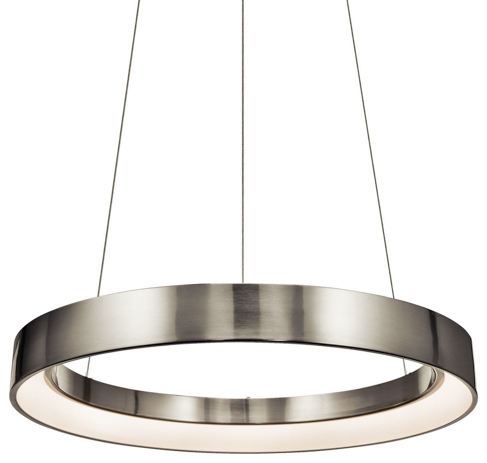 Elan Fornello Large Pendant Fornello LED 24"W Ring Pendant - Brushed Nickel