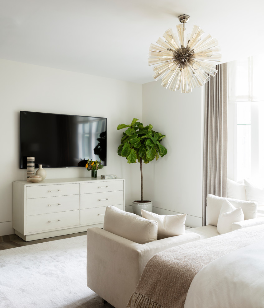 Photo of a contemporary bedroom in New York.