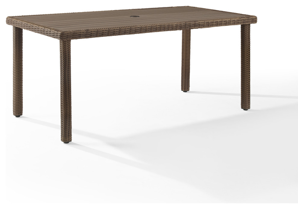 Bradenton Outdoor Wicker Dining Table Tropical Outdoor Dining