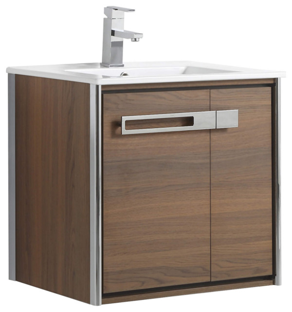 Oakville Wall Mount Bathroom Vanity, 24 Inch Contemporary Bathroom