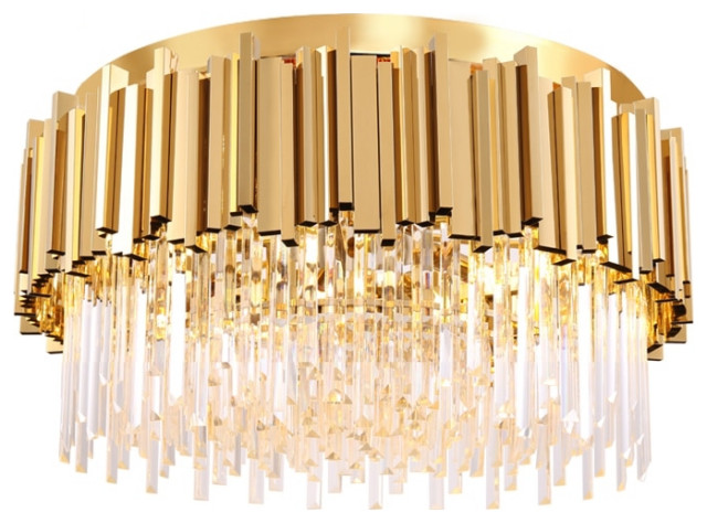 modern crystal flush mount lighting