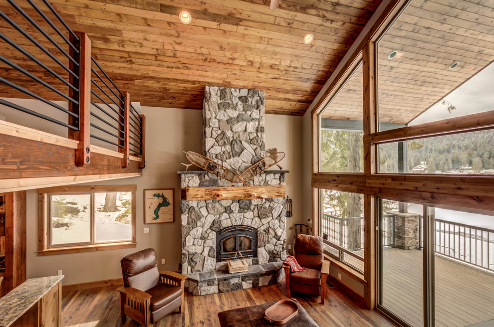 Inspiration for a rustic home design remodel in Seattle