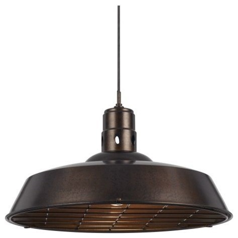 Cal Lighting UP-1112-6 Danberry 1 Light Pendant - Canopy Included - Rust