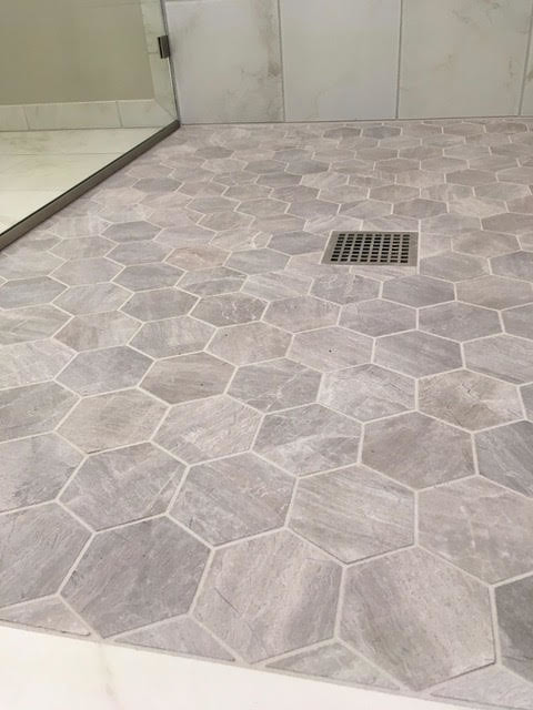 Grey & White Bathroom Remodel