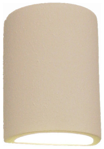 Evans Half Cylinder Indoor Wall Light Contemporary Sconces Evans Half Cylinder Indoor Wall Light Paintable Bisque