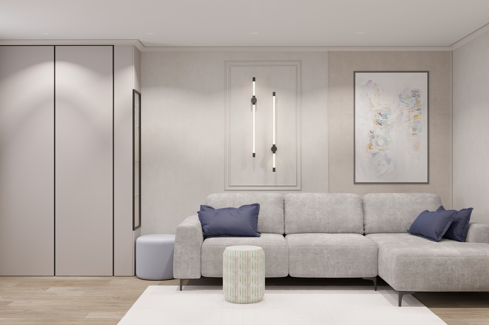 Квартира 80 м2 для семьи с двумя дочками