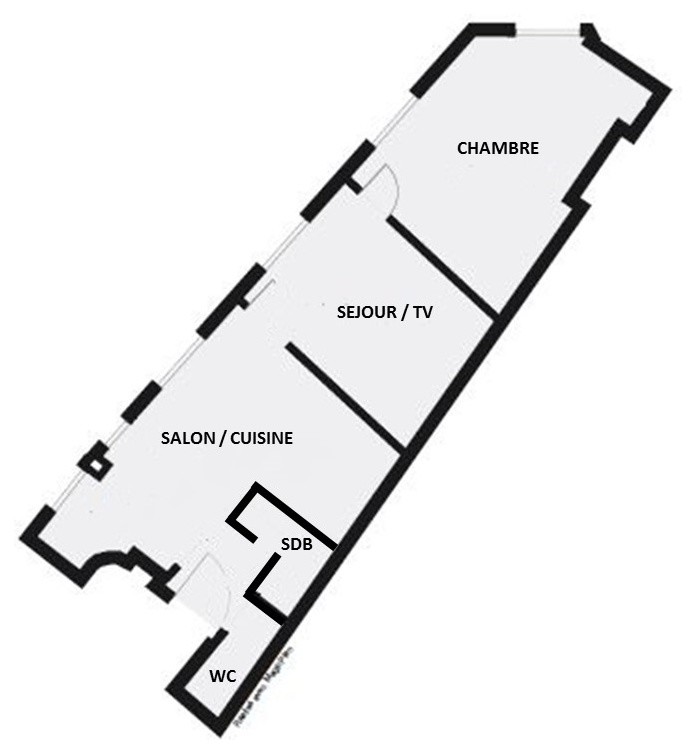Paris 20 - Ménilmontant - 55m2