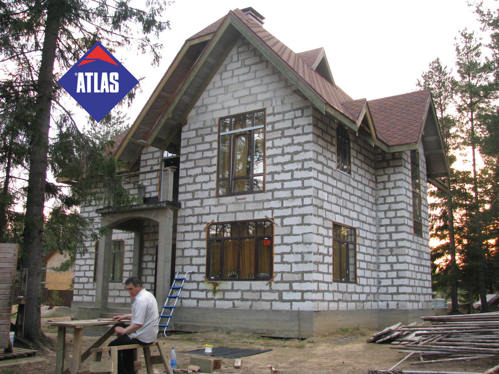 Фасад. Отделка газобетонных блоков. Штукатурка ячеистых бетонов.