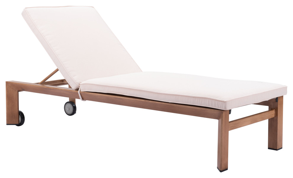 Cozumel Lounge Chair Transitional Outdoor Chaise Lounges by Zuo Modern Contemporary Houzz