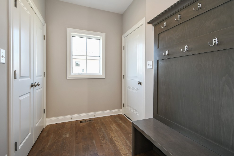 Entryway - transitional entryway idea in Chicago