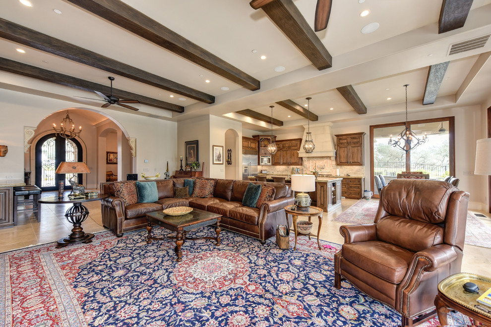 This is an example of a mediterranean family room in Sacramento.