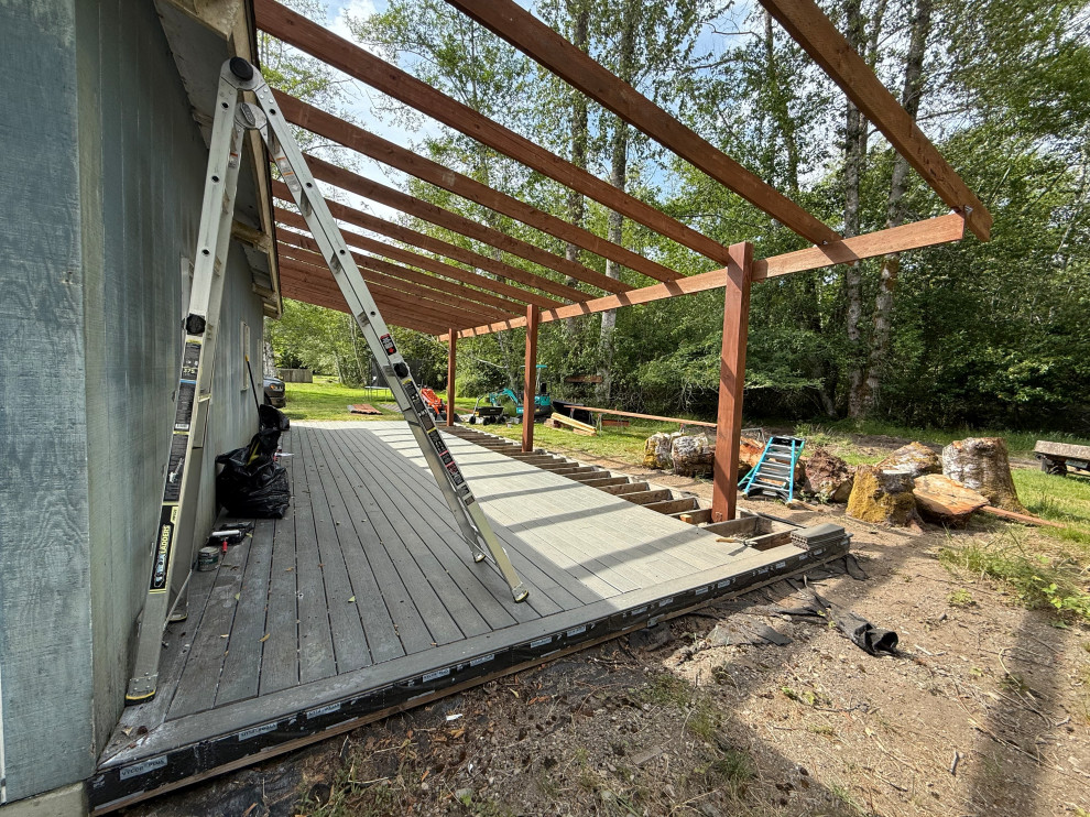 Inspiration for a rustic deck remodel in Seattle