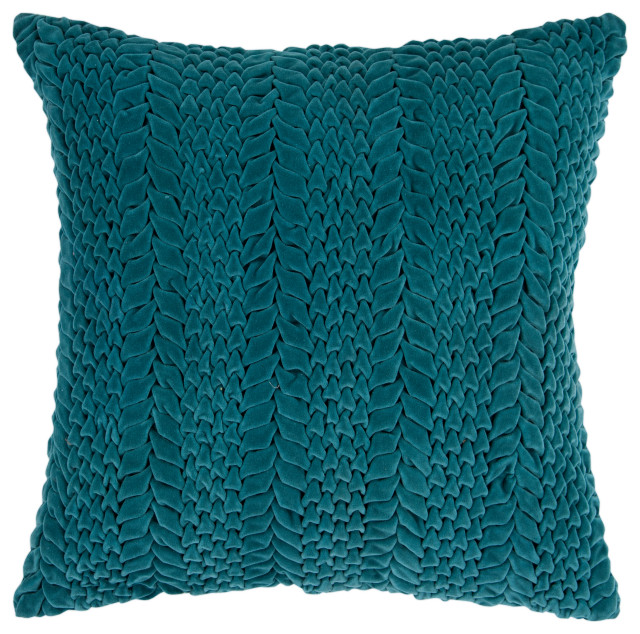Surya Velvet Luxe P-0279 18"x18" Pillow Kit, Emerald